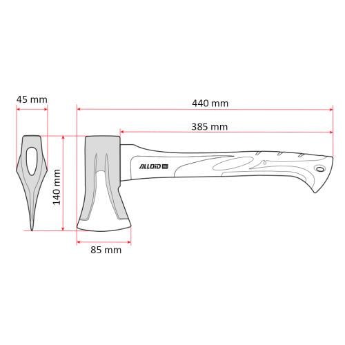 Топор-колун Alloid SW-191000 ручка из древесины 1000 г (00000060644) - фото 2 Топор-колун Alloid SW-191000 ручка из древесины 1000 г (00000060644) - фото 2