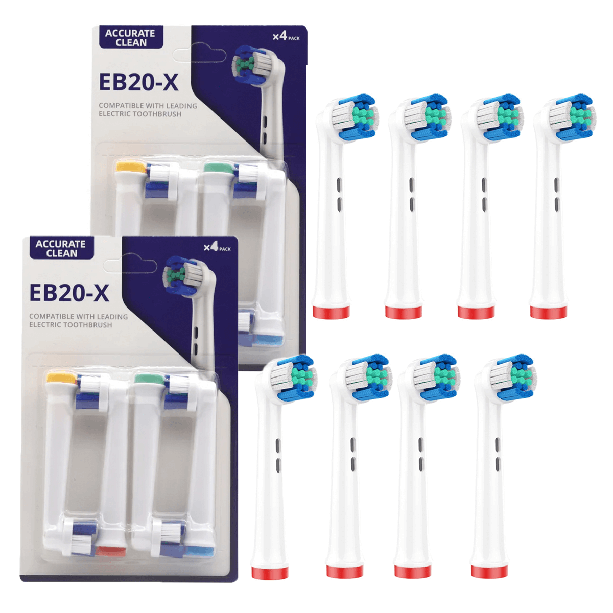 Комплект сменных насадок Precision Clean EB20-X для зубной электрощетки Oral-В Braun (2183963450) - фото 7