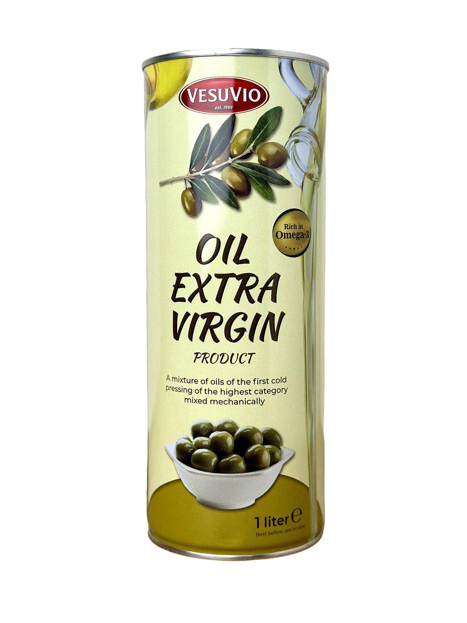 Олія оливкова VesuVio Oil Extra Virgine перший холодний віджим 1 л (1944642907)
