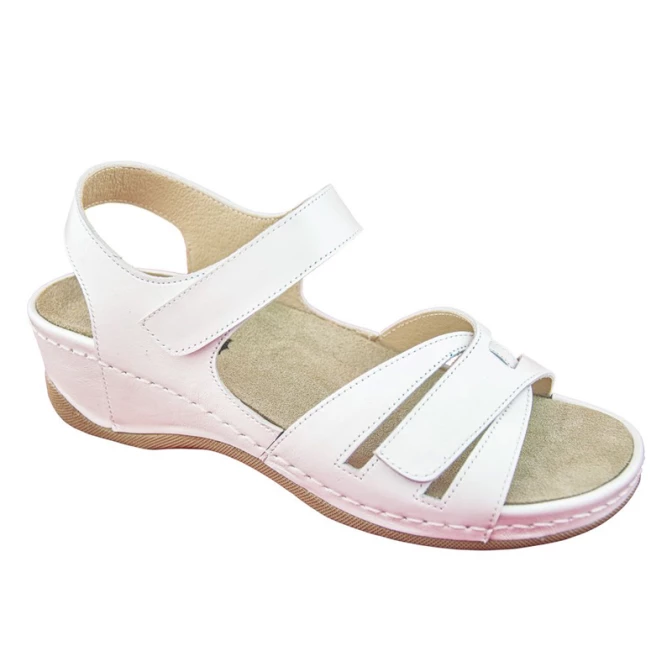 Женские сандалии кожаные Leon 2021 р. 37 Белый