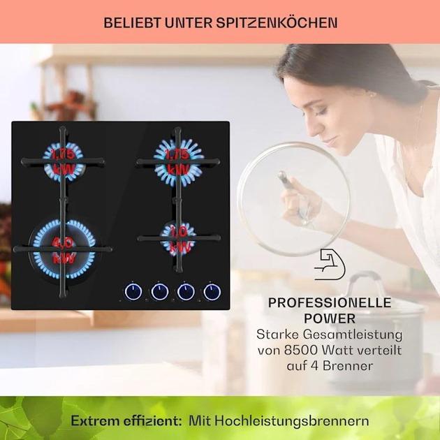 Варильна поверхня газова KLARSTEIN Illuminosa 4 (10035464) - фото 3