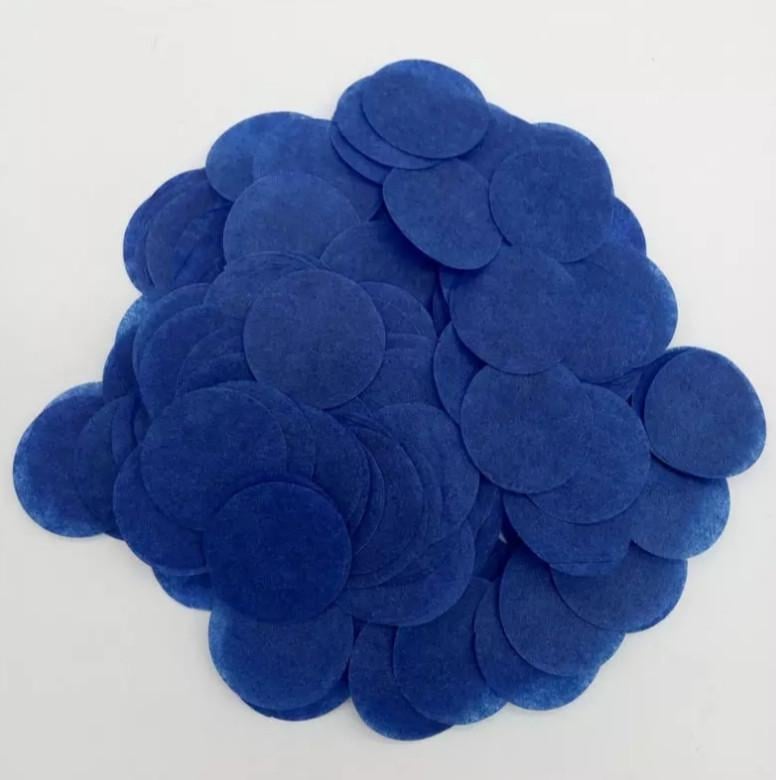 Конфетти кружки из бумаги 10 г 25 мм Синий (62051/13)