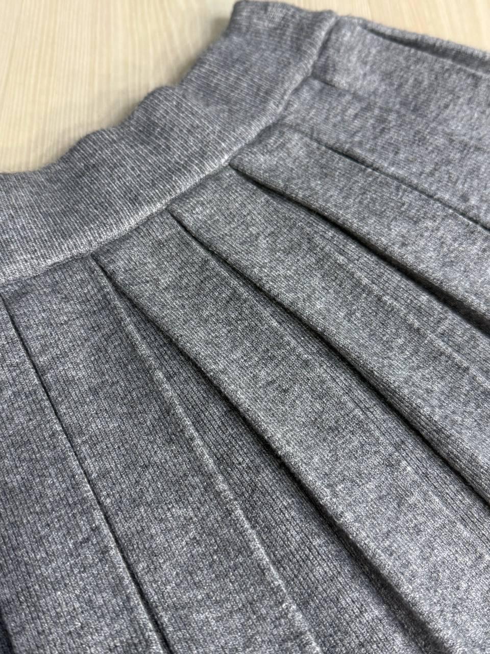 Юбка женская A-N 9956 вязаная теплая в складку на резинке OS Серый (4908) - фото 5 Юбка женская A-N 9956 вязаная теплая в складку на резинке OS Серый (4908) - фото 5