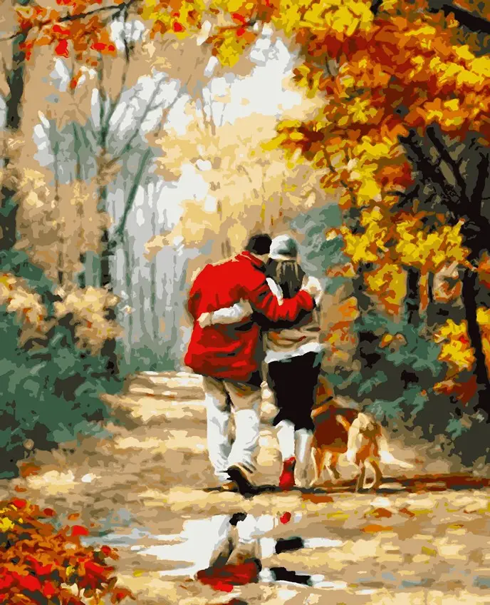 Картина по номерам Artissimo Осенняя прогулка 40x50 см (ART-B-0728)