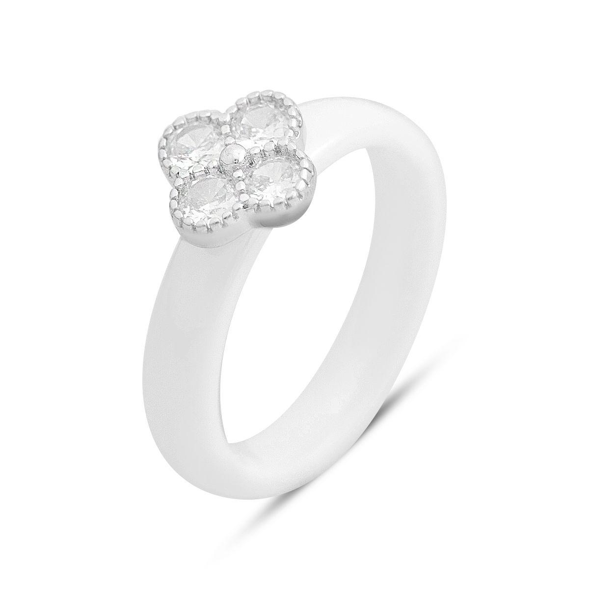 Кільце срібне з керамікою 3,21 г р. 18 (2154464)