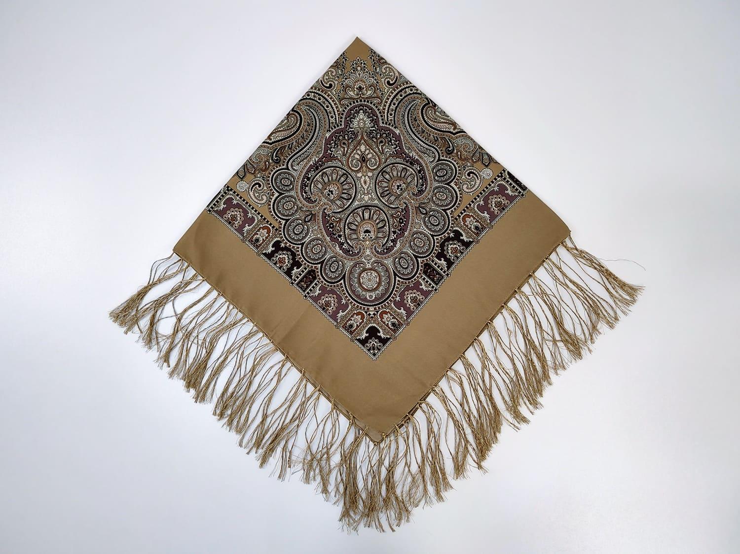 Платок традиционный украинский с тороками 80x80 см платок песочного (30156556)