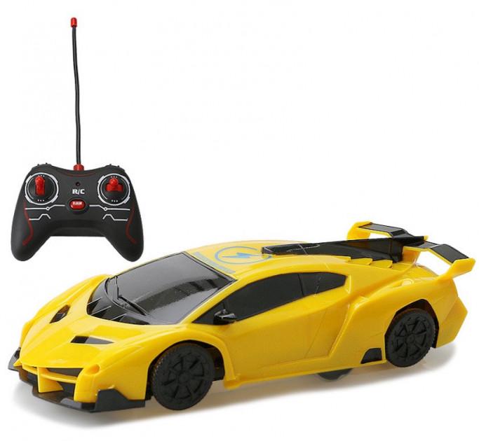 Іграшка на радіокеруванні SUNROZ Climbing the Wall Stunt Car антигравітаційна машинка 1:28 Жовтий (SUN4277)
