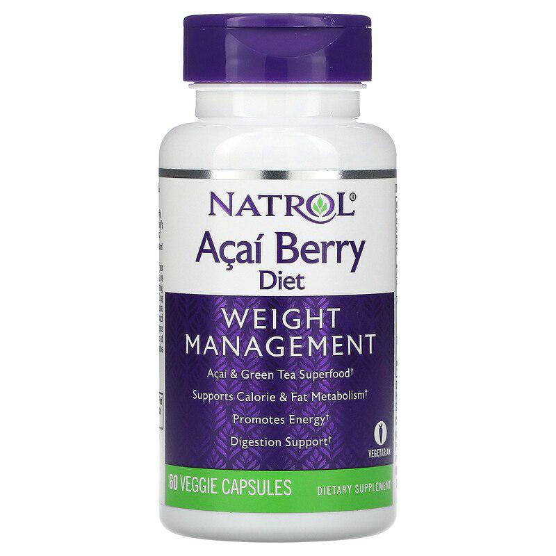 Антиоксидант Natrol Acai Berry Diet Acai & Green Tea Superfoods 60 Veg Caps