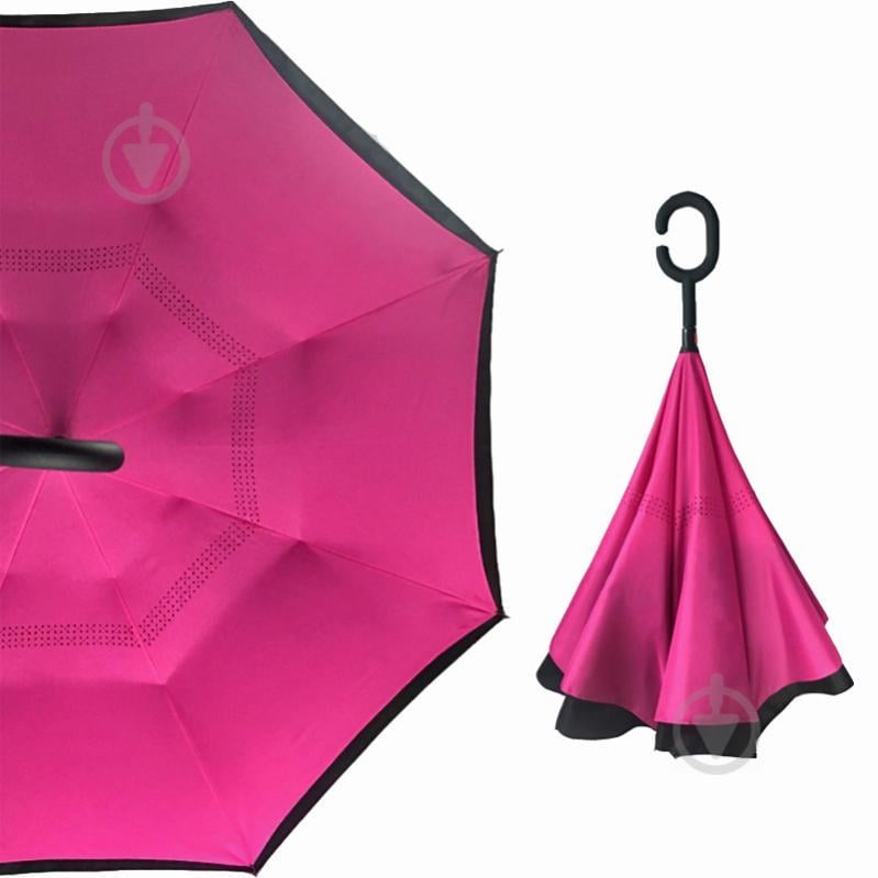 Зонт обратного сложения Up-Brella Розово-Красный (2907-13308)