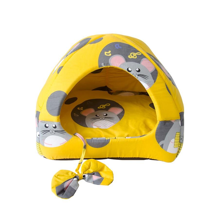 Лежак Джека Вiгвам тканина Миші Жовтий Лежак Джека Вiгвам тканина Миші Жовтий