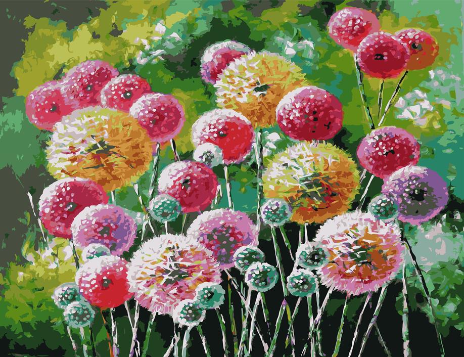 Картина по номерам ArtStory Цветные одуванчики 50x65 см (AS1099)