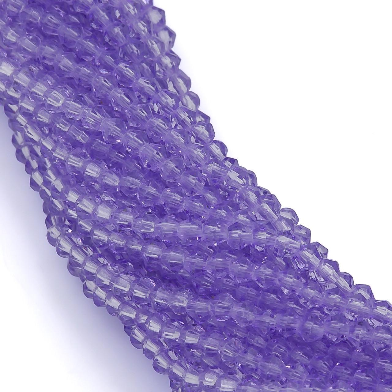 Бусины хрустальные Биконус 2,3х3 мм 160 шт. Фиолетовый (БИ0002к16)