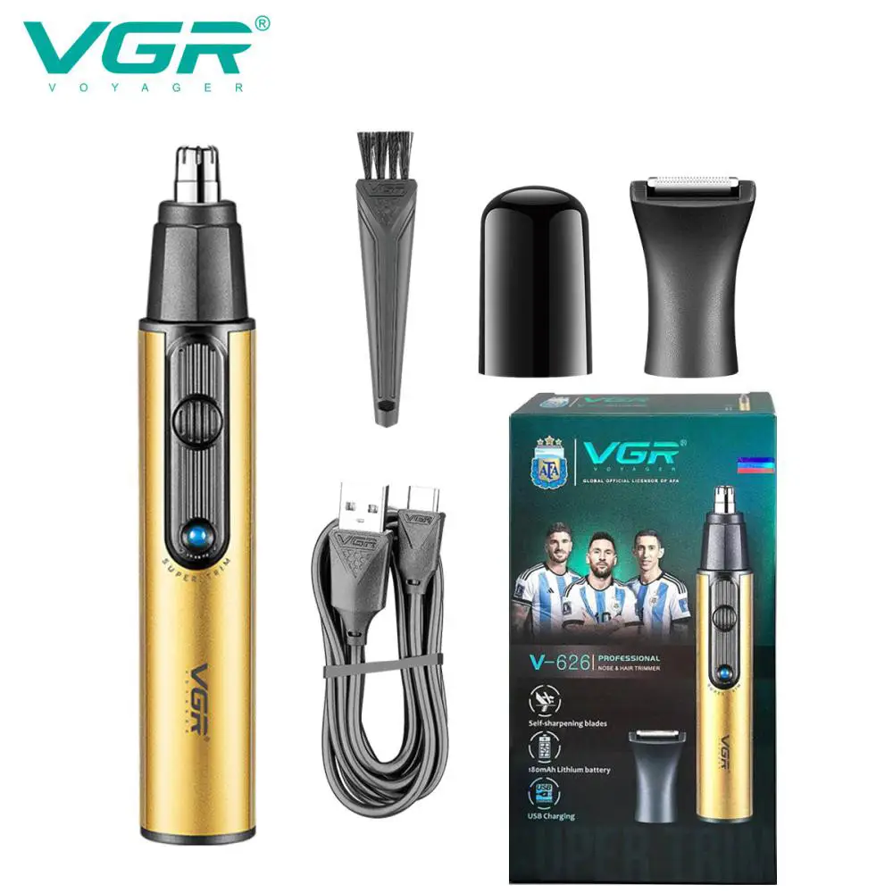 Тример для носа та вух акумуляторний (V-626 GOLD) - фото 3 Тример для носа та вух акумуляторний (V-626 GOLD) - фото 3