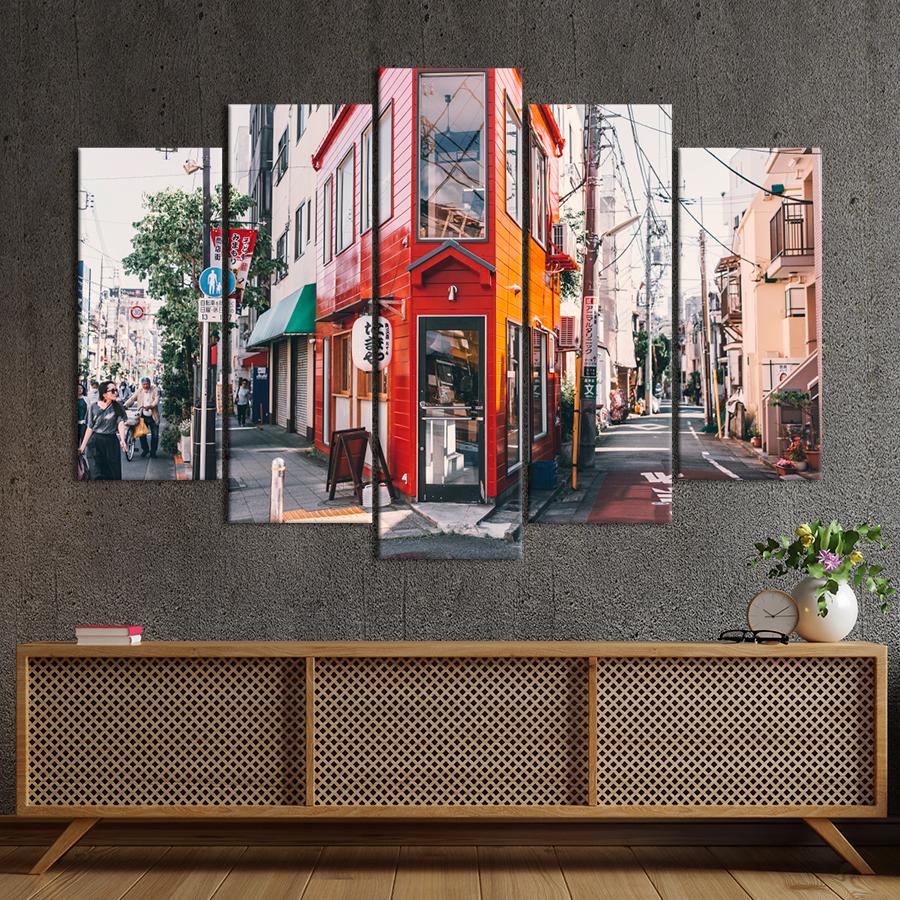 Картина город Эстетика японского города 187x119 см (A686-5)