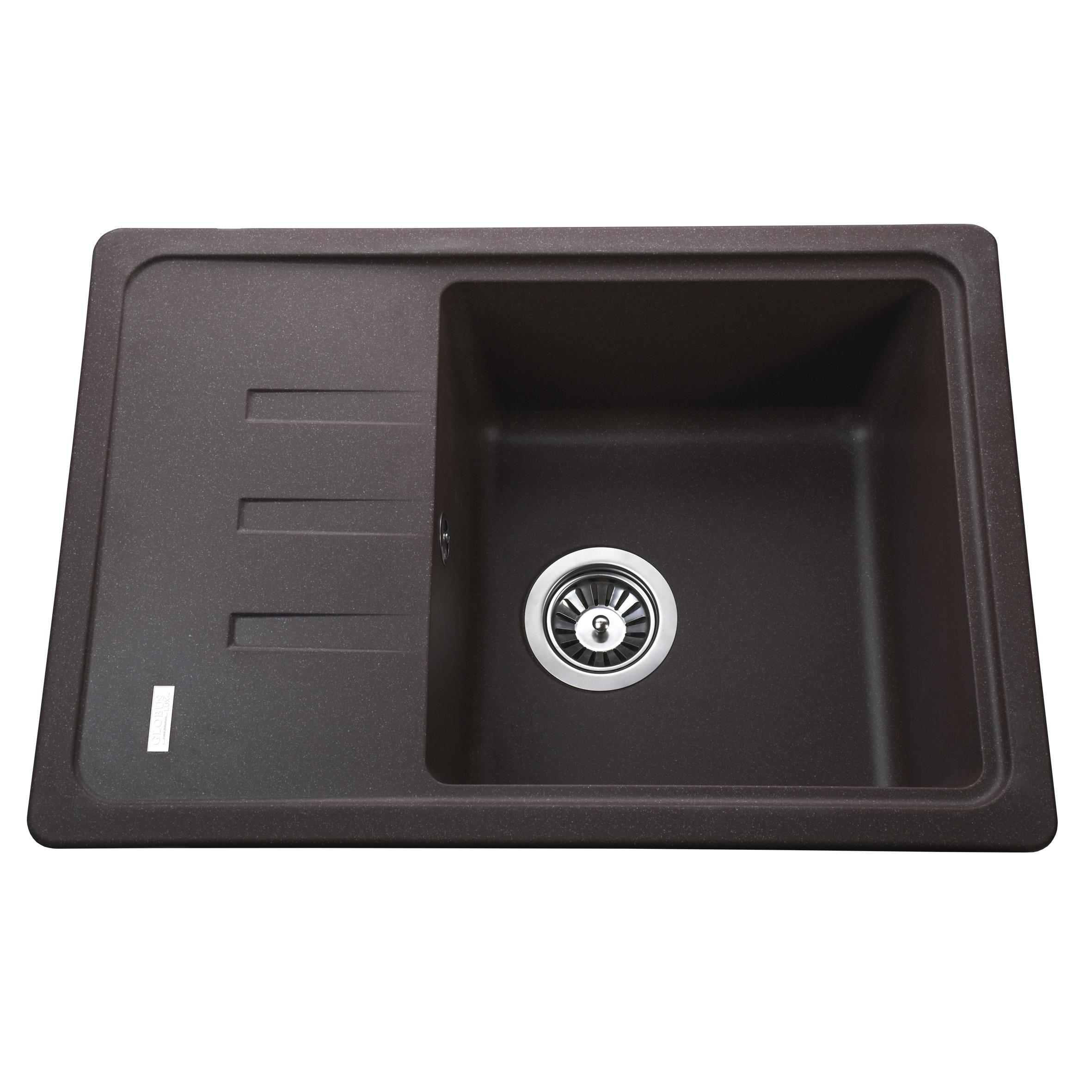 Мойка кухонная Globus Lux 22452 прямоугольная гранитная 790x435 мм Коричневый (134515)