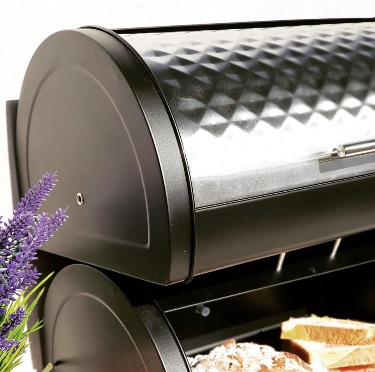 Хлібниця Edenberg і з відкидною кришкою Чорний (EB-151) - фото 6 Хлібниця Edenberg і з відкидною кришкою Чорний (EB-151) - фото 6
