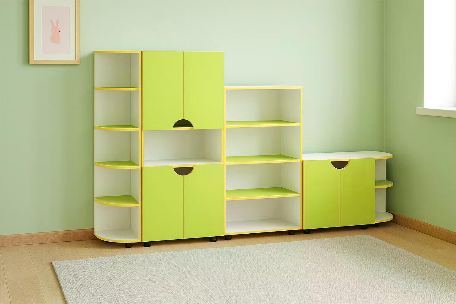 Детская стенка Миниленд на ножках Lime