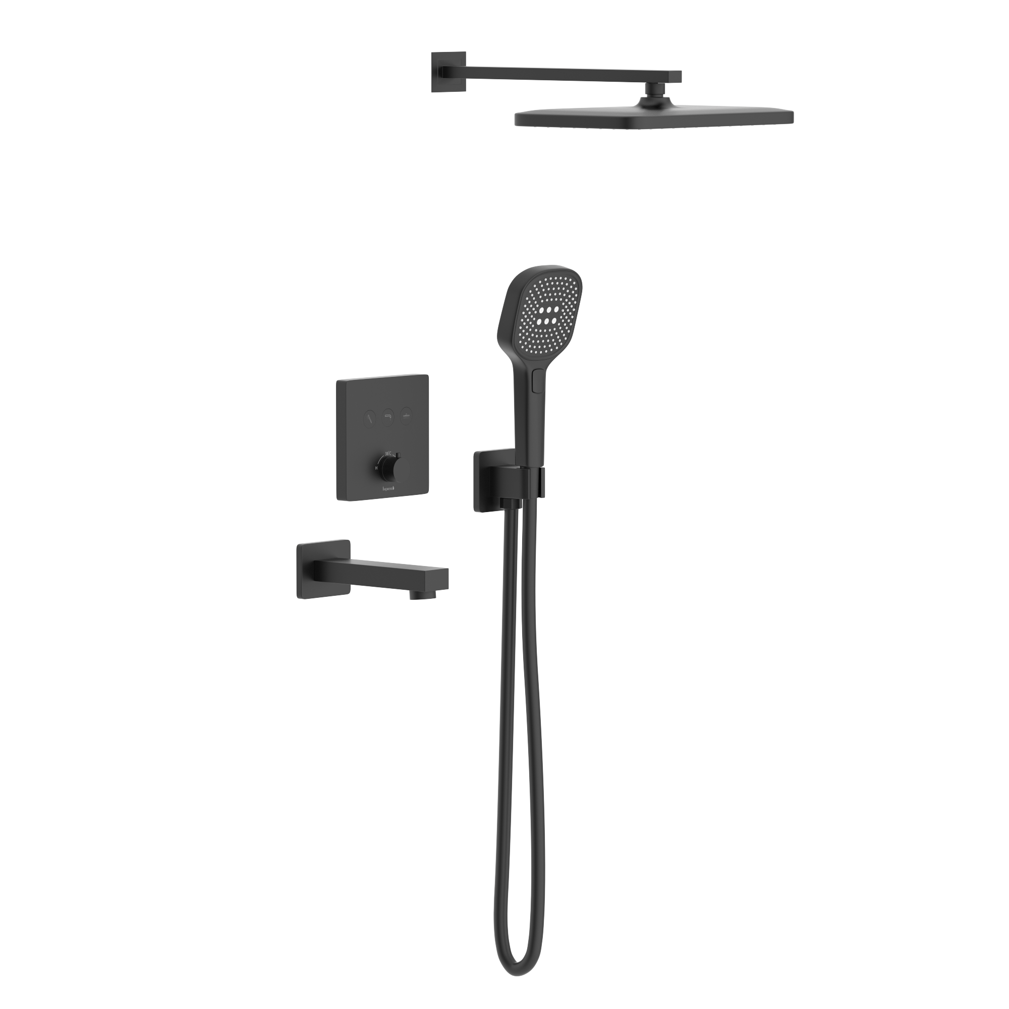 Душевая система скрытого типа Imprese Bilovec t04800910SBC с верхним душем Черный (253639)