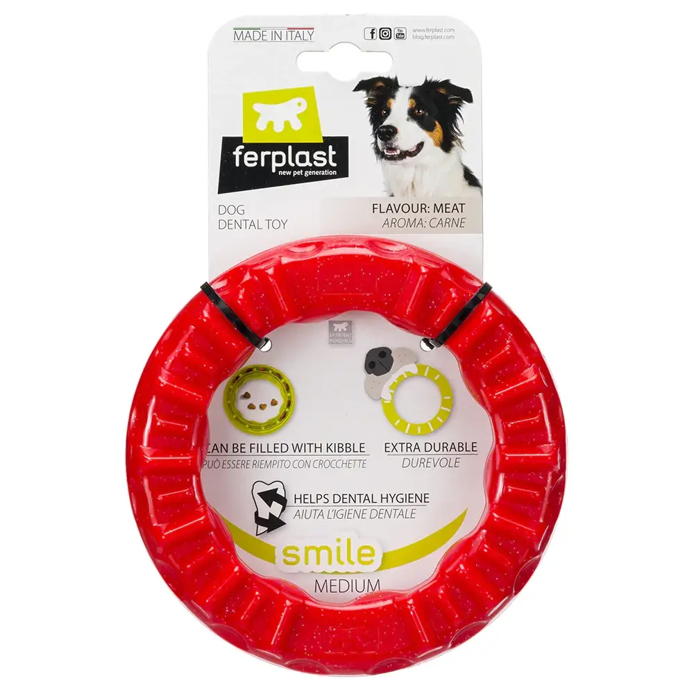 Игрушка для собак Ferplast Smile с кристаллами бикарбоната М 16х16х3,2 см Красный (86792012) - фото 3