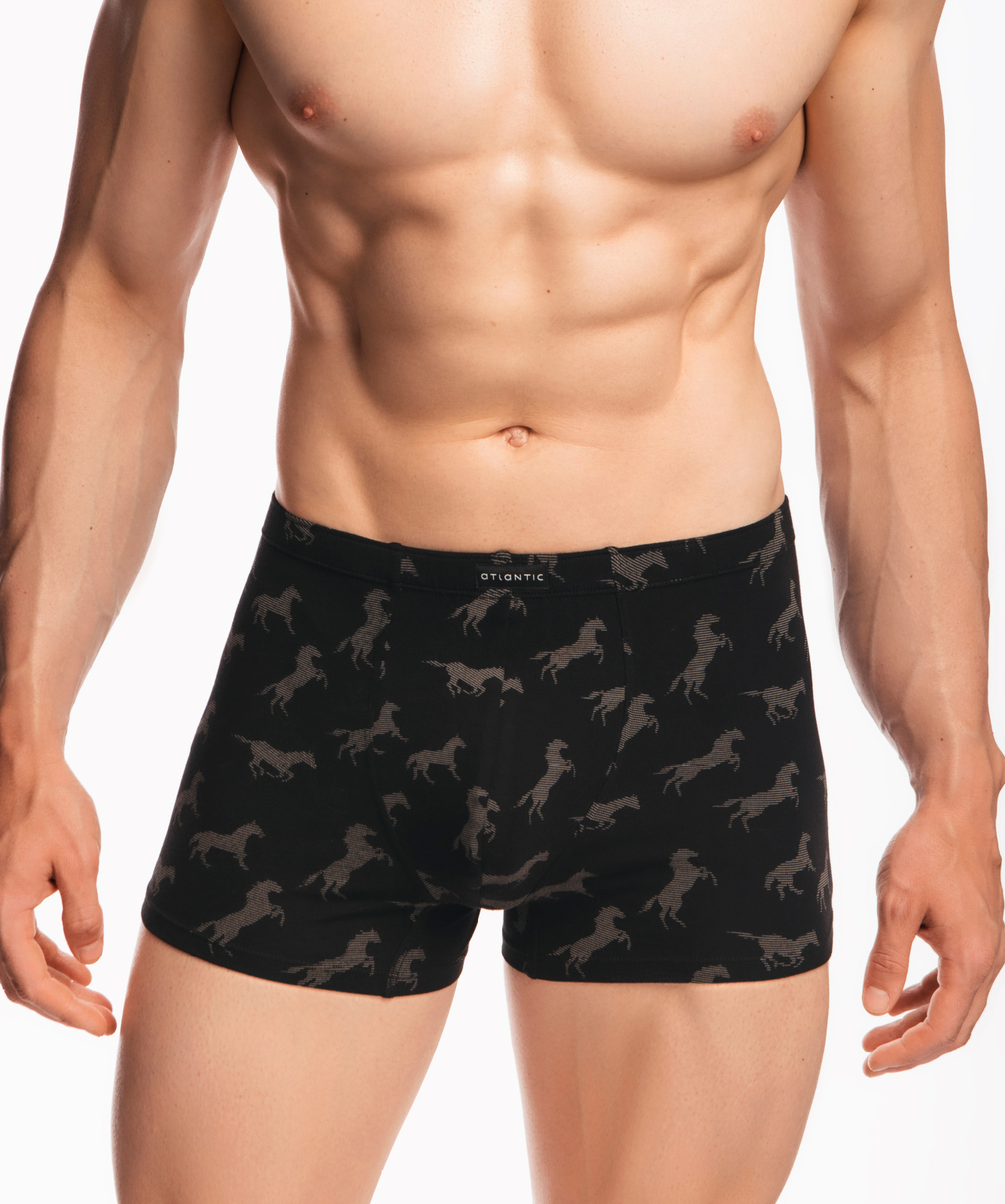 Трусы мужские шорты Atlantic MH-1149 хлопок Черный - фото 4