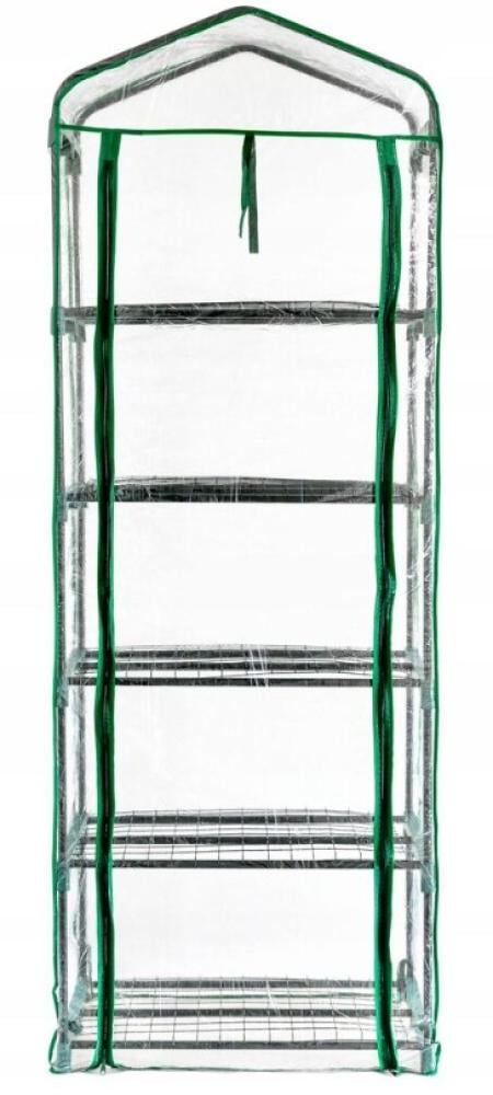 Теплица мини парник для выращивания рассады Bonro B-2201 на 5 полок 69х49х195 см Зеленый (147-76-42401054)
