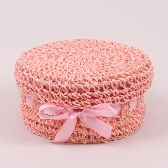 Шкатулка вязаная Flora Персиковый (38151)