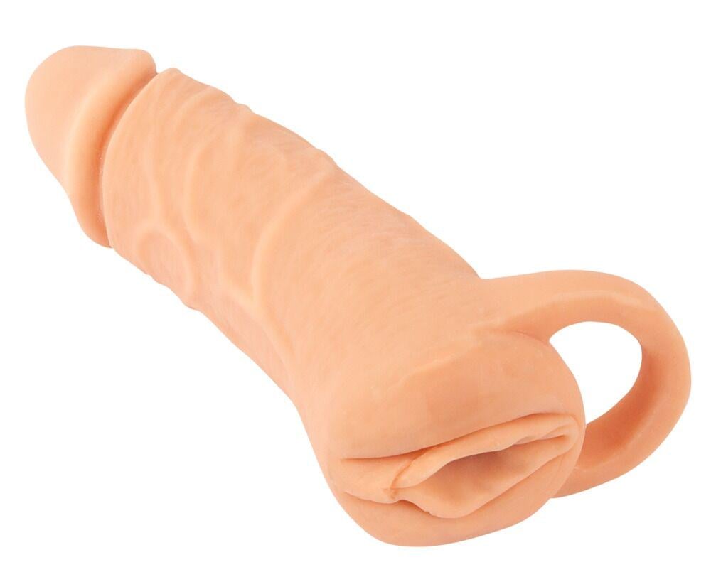 Насадка на член Nature Skin 2in1 Extension and Masturbator (36093876)