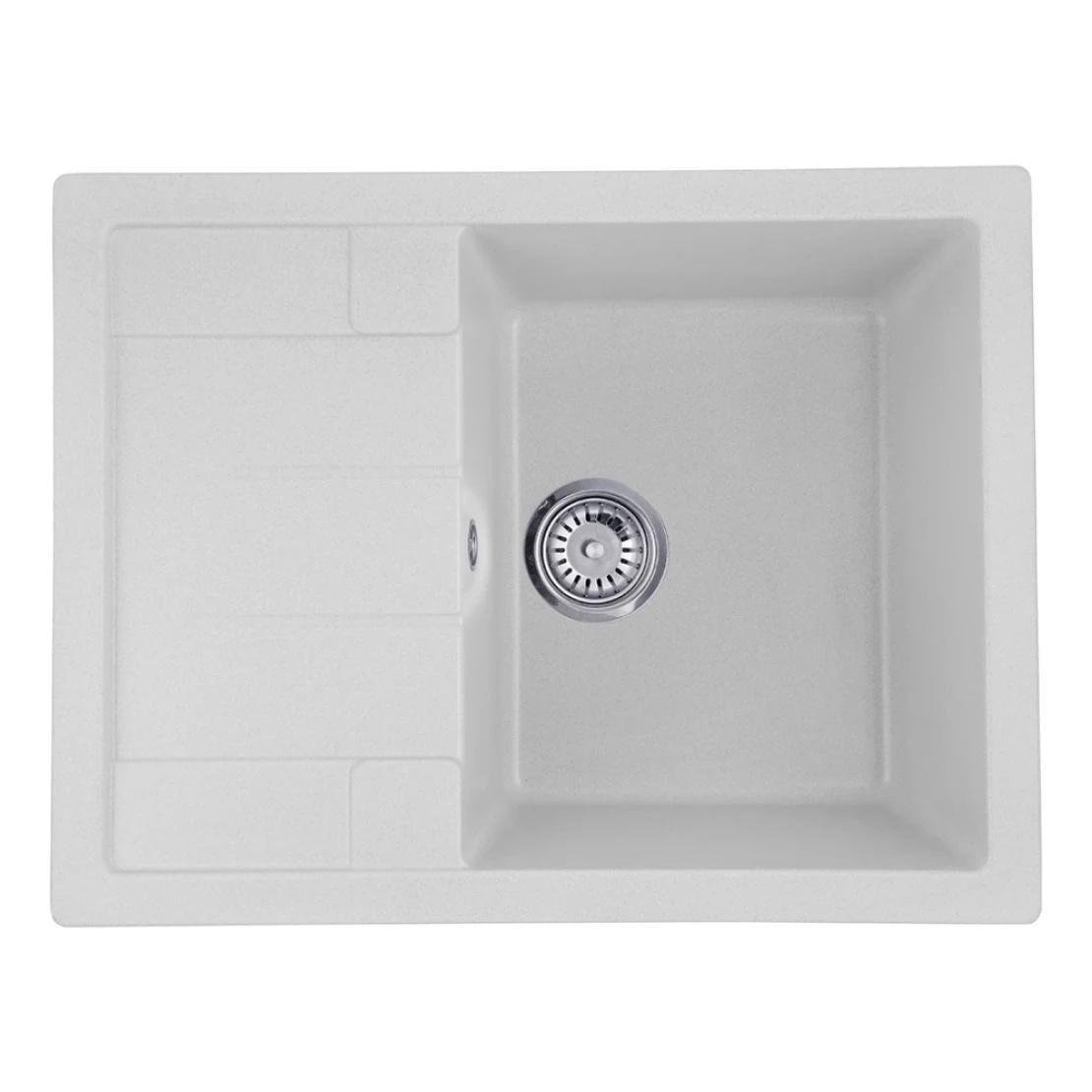 Мийка для кухні врізна Kroner KRP Komposit GRA 6550 прямокутна 650х500 мм Сірий (CV031061)