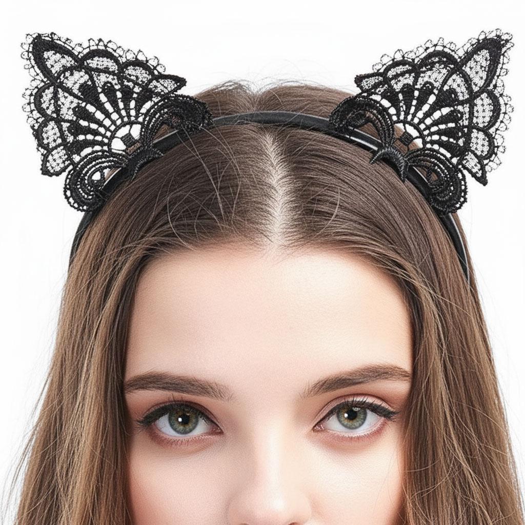 Обруч із котячими вушками Чорний (K000429) - фото 3 Обруч із котячими вушками Чорний (K000429) - фото 3