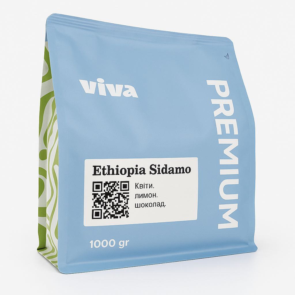 Кава зернова Viva Coffee Ethiopia Sidamo 1 кг (33407336)