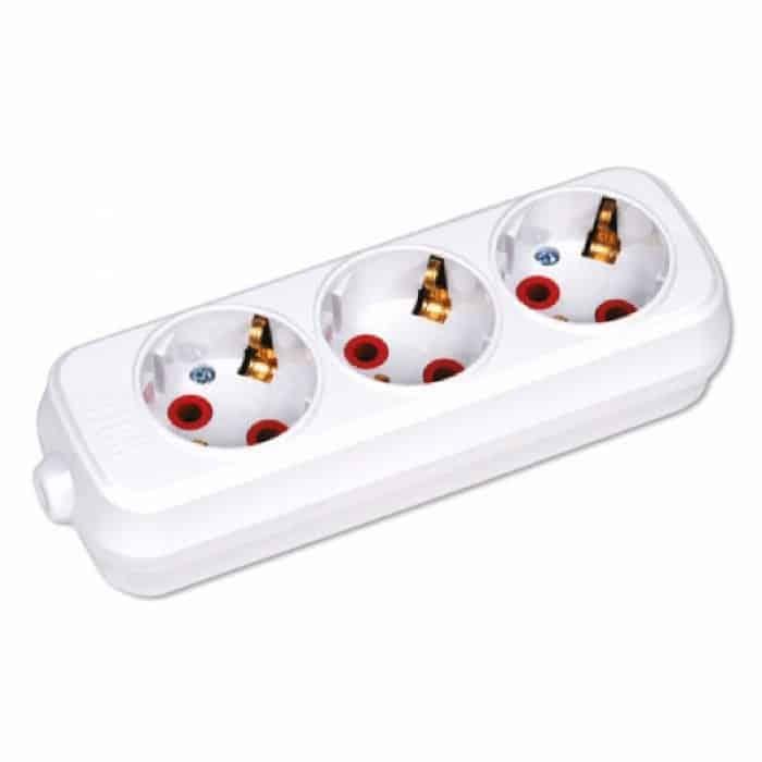 Колодка тримісна HOROZ ELECTRIC з заземленням 16A 250V/1/36 (200-300-301)