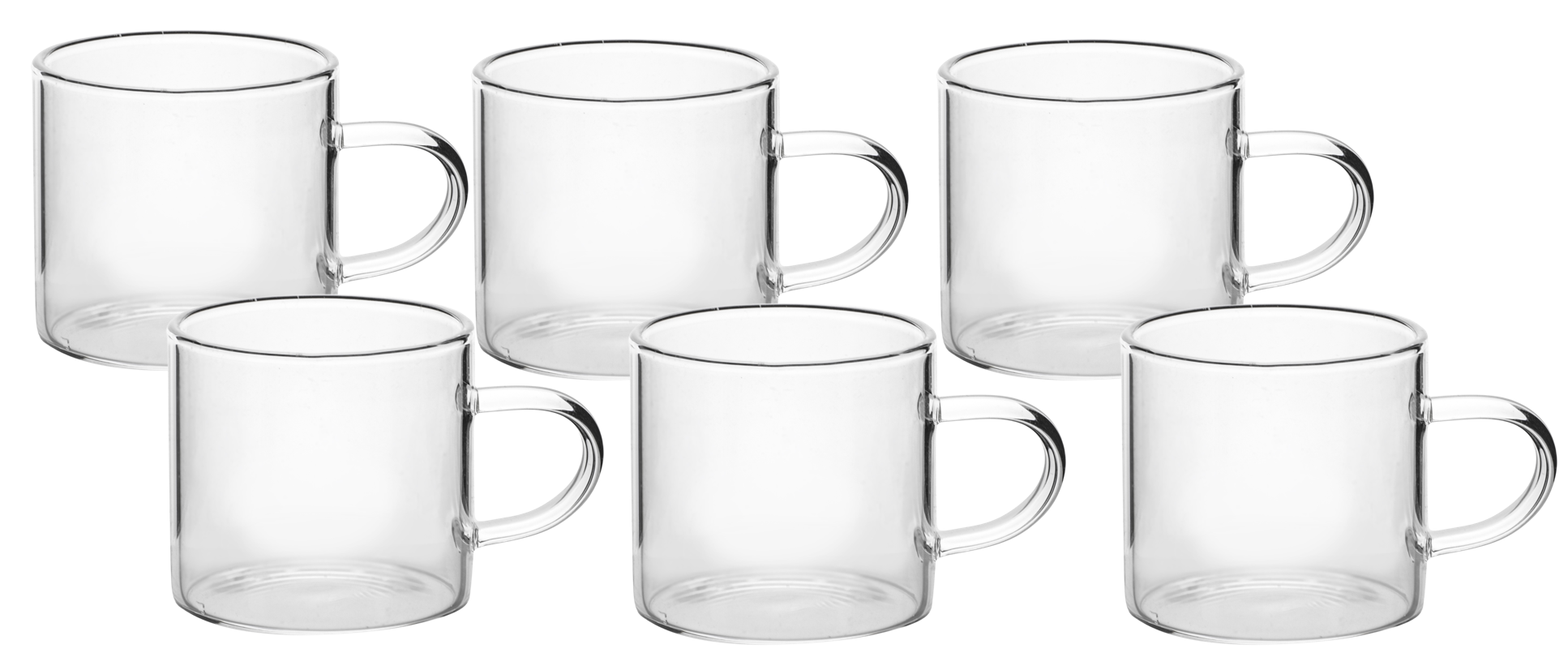 Набор чашек LED Drip Clear из стекла 70 мл 6 шт. (B060711)