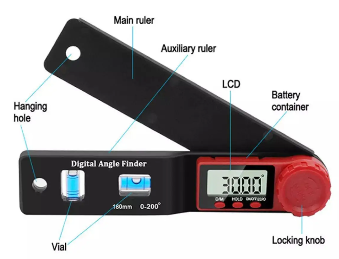 Кутомір електронний цифровий 180 мм (4001154489336) - фото 5