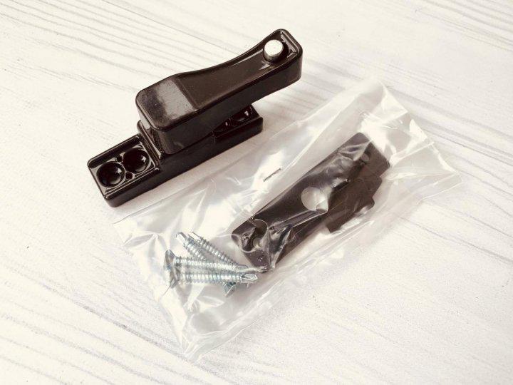 Блокуючий замок для вікон AKPEN з посиленою кнопкою Коричневий (1801224218) - фото 2