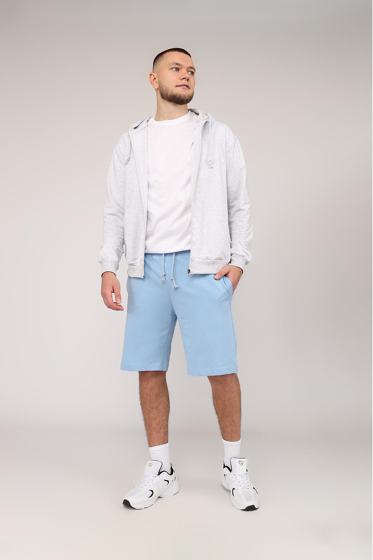 Толстовка на блискавці чоловіча ЦБ-00266208 р. 52 Світло-сірий (SKT001035287)