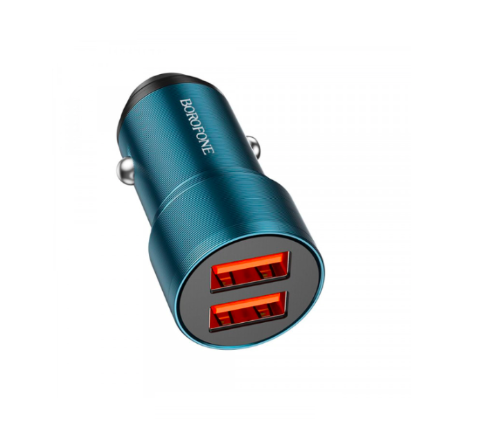 Зарядное устройство автомобильное Borofone BZ19 Wisdom 2USB/2,4A Blue Зарядное устройство автомобильное Borofone BZ19 Wisdom 2USB/2,4A Blue