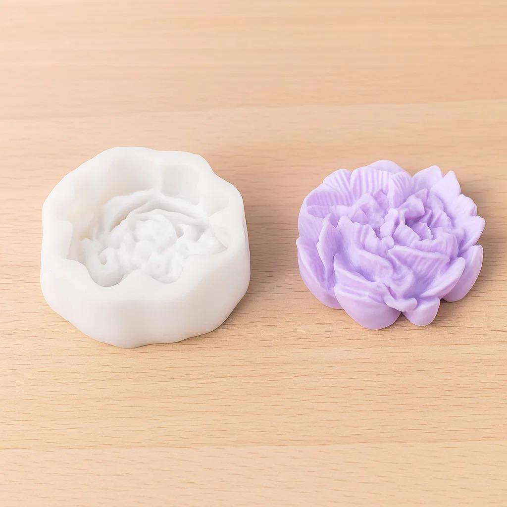 Силиконовая форма для изготовления свечи молд для изделий из пчелиного соевого воска и парафина 70х70х35 мм