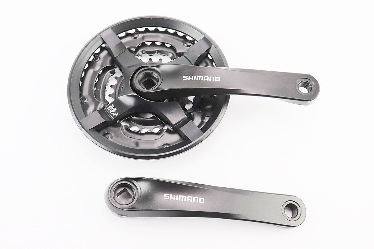 Шатуны Shimano для велосипеда квадрат 170 мм 42/34/24T MTB алюминиевые (10033815)