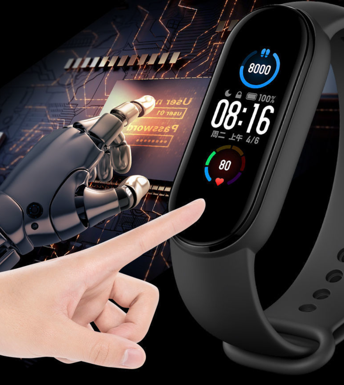 Фитнес-трекер Smart Band M6 (100566) - фото 3