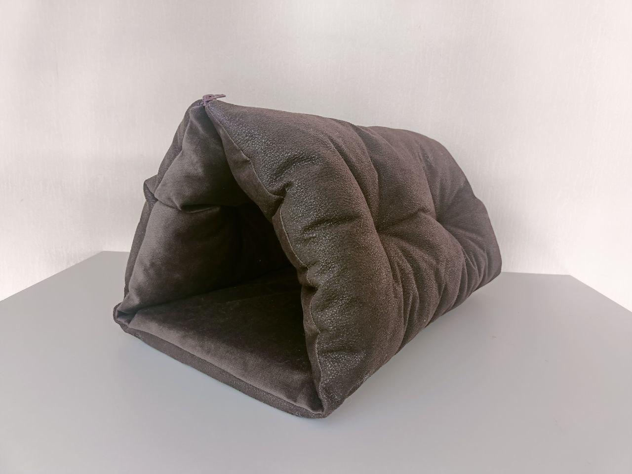 Избушка для животных из замши 50х90 см Темно-коричневый (1548) - фото 2