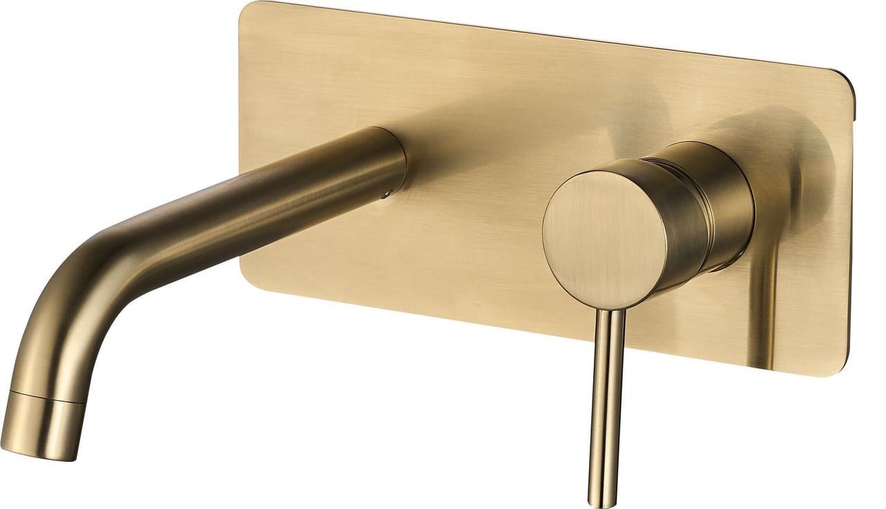 Смеситель для раковины скрытого монтажа VBI MILANO LONG 2 Brushed gold (2958591536)