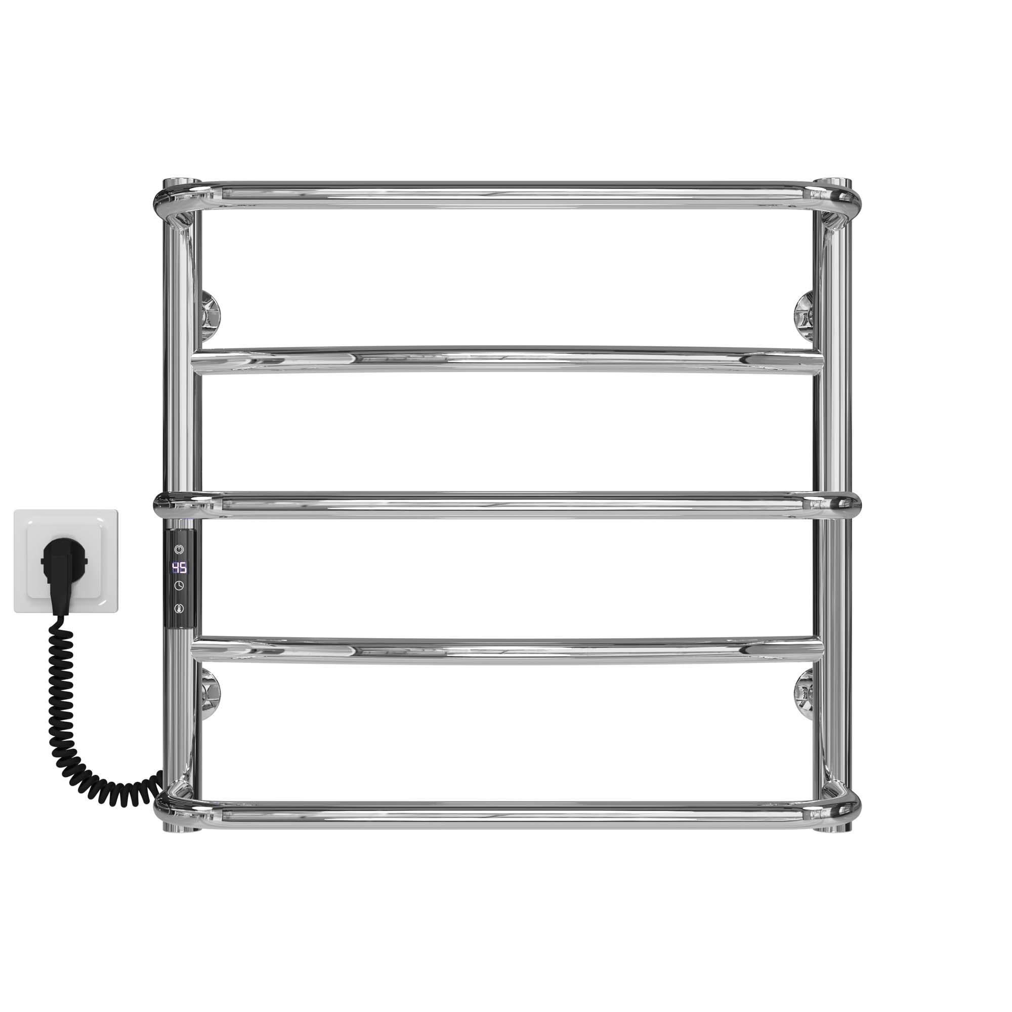 Полотенцесушитель электрический Deffi Аквамикс П5 JD03 левое подключение нержавеющая сталь 400х500 мм Хром (C.AM.50.40.5.ECL1)