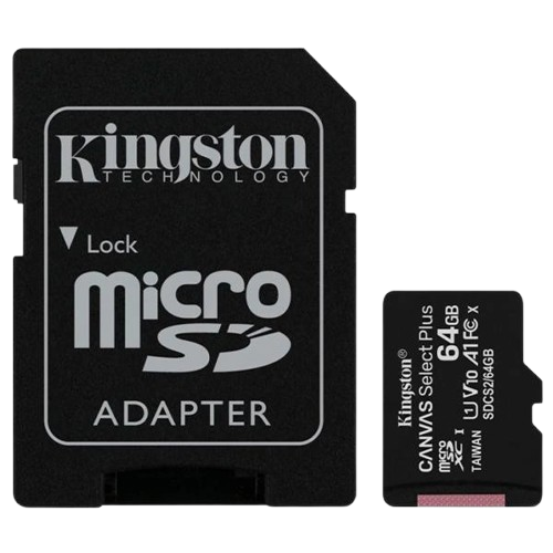 Карта памяти Kingston Canvas Select Plus 100R A1 64 Гб Черный (29424508)