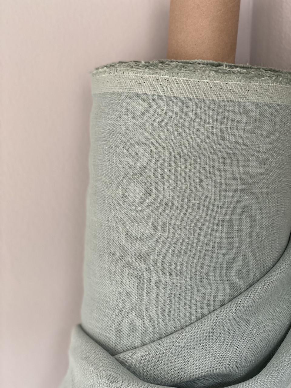 Ткань Linen Plus льняная Мятный 1541 - фото 3 Ткань Linen Plus льняная Мятный 1541 - фото 3