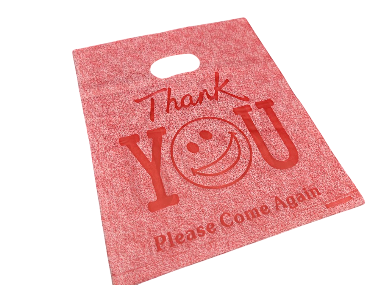 Пакет подарочный полиэтиленовый Thank You Please Come Again с принтом 25х20 см Красный (BGN-181)