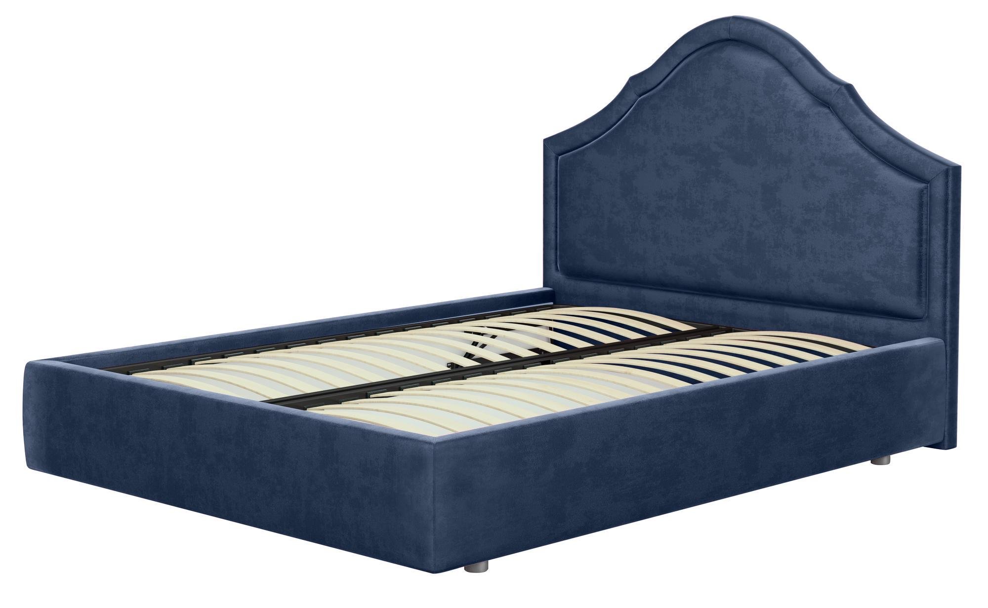 Кровать Альберта с подъемным механизмом 160х200 см Allure Navy (10692506) - фото 1 Кровать Альберта с подъемным механизмом 160х200 см Allure Navy (10692506) - фото 1