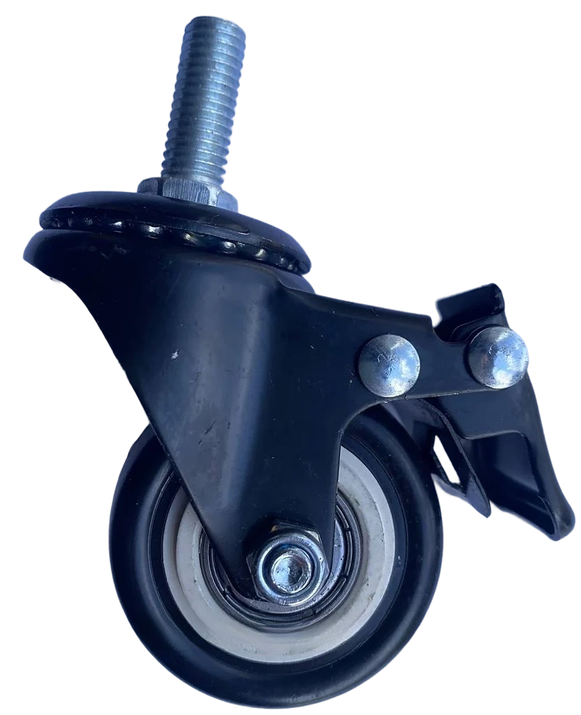 Ролик поворотный d 50 мм с болтом М10 и тормозом (1843100647) - фото 3 Ролик поворотный d 50 мм с болтом М10 и тормозом (1843100647) - фото 3