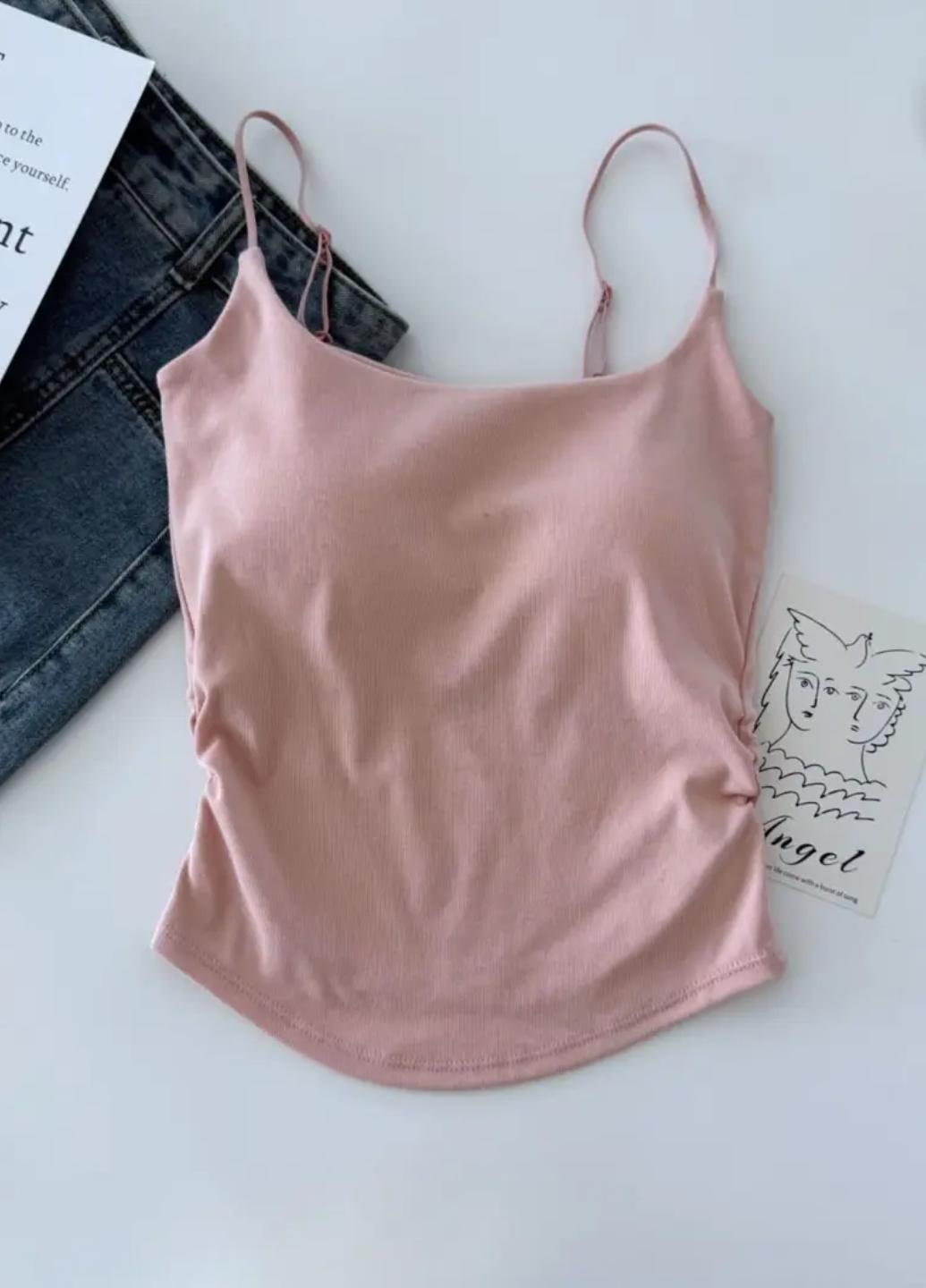 Майка жіноча Style and Comfort з вкладишами One size Пудровий (1866-42-02) - фото 3 Майка жіноча Style and Comfort з вкладишами One size Пудровий (1866-42-02) - фото 3