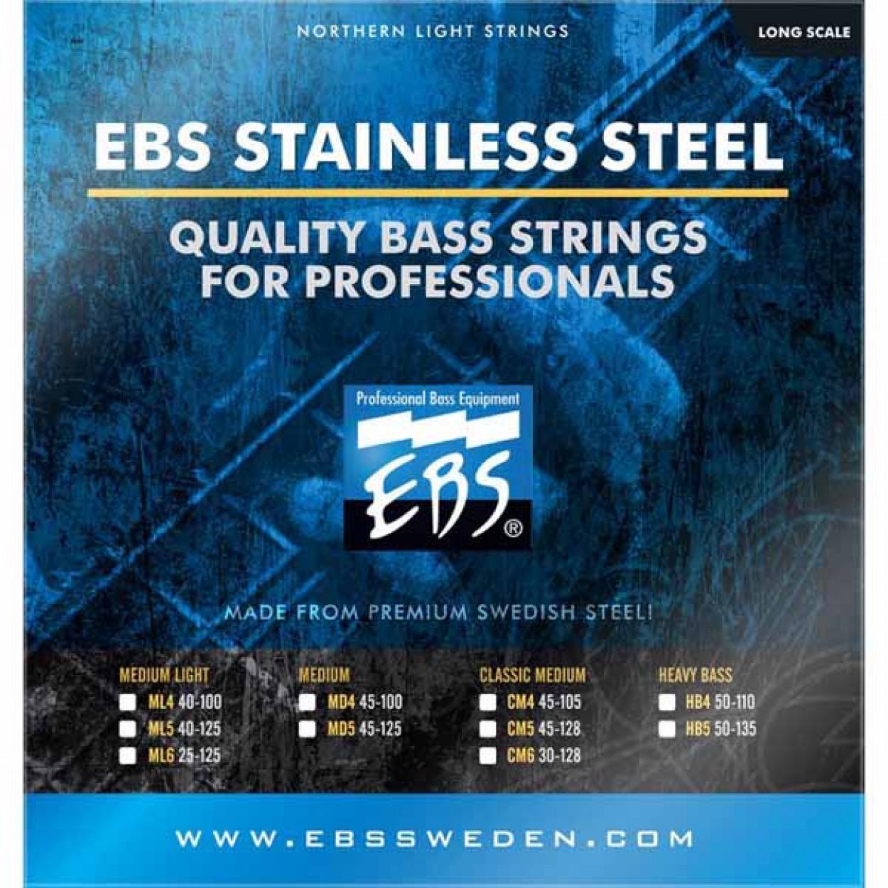 Струны для бас-гитары EBS SS-CM 6 Steel Strings 25-128 (62753)