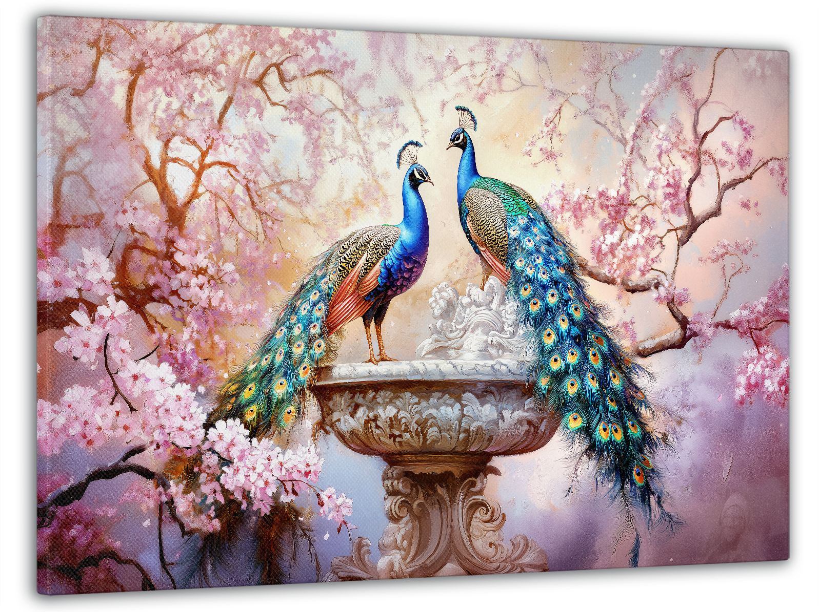 Картина на холсте Mako павлины гармония цвета 60x100 см (MK10580)